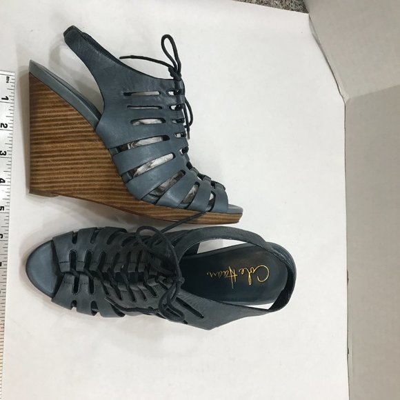 Cole Haan Leather OT Sling HIGH Wedge Sandal - Picture 6 of 7